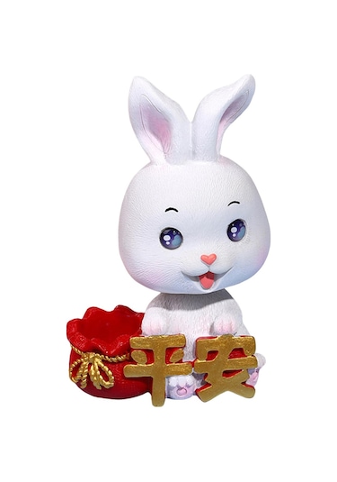 Homyl Tavşan Figürü Oyuncak Bebek Araba Pano Stil-a