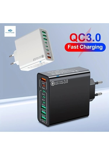 Xuweiwei Kaxoe 45w Çoklu Bağlantı Hızlı Şarj Cihazı Sarı Usb C Duvar Adaptörü Qc 3 0 Iphone Samsung Uyumlu İçin Sarı