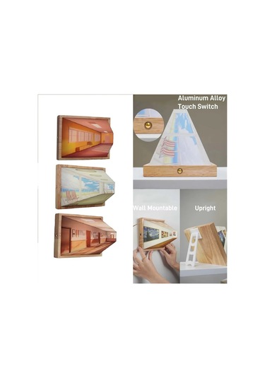 3d Stereoskopik Görsel Duvar Lambası Başucu Dekoratif Lambaları B Diğer