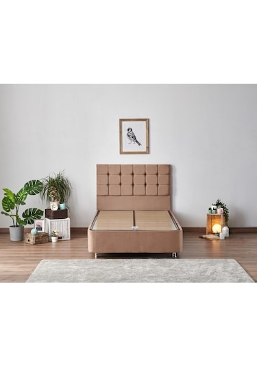 Nironyatak Niron Latte 120X200 Cm Tek Kişilik Yatak Baza Başlık Seti - Sert