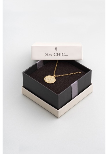 Akrep Burcu 18 Ayar Sarı Altın Kaplama 45 Cm Gümüş Kolye Sarı