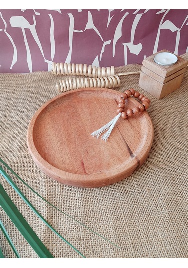 Yuvarlak Ahşap Tabak 3’Lü Set Ahşap