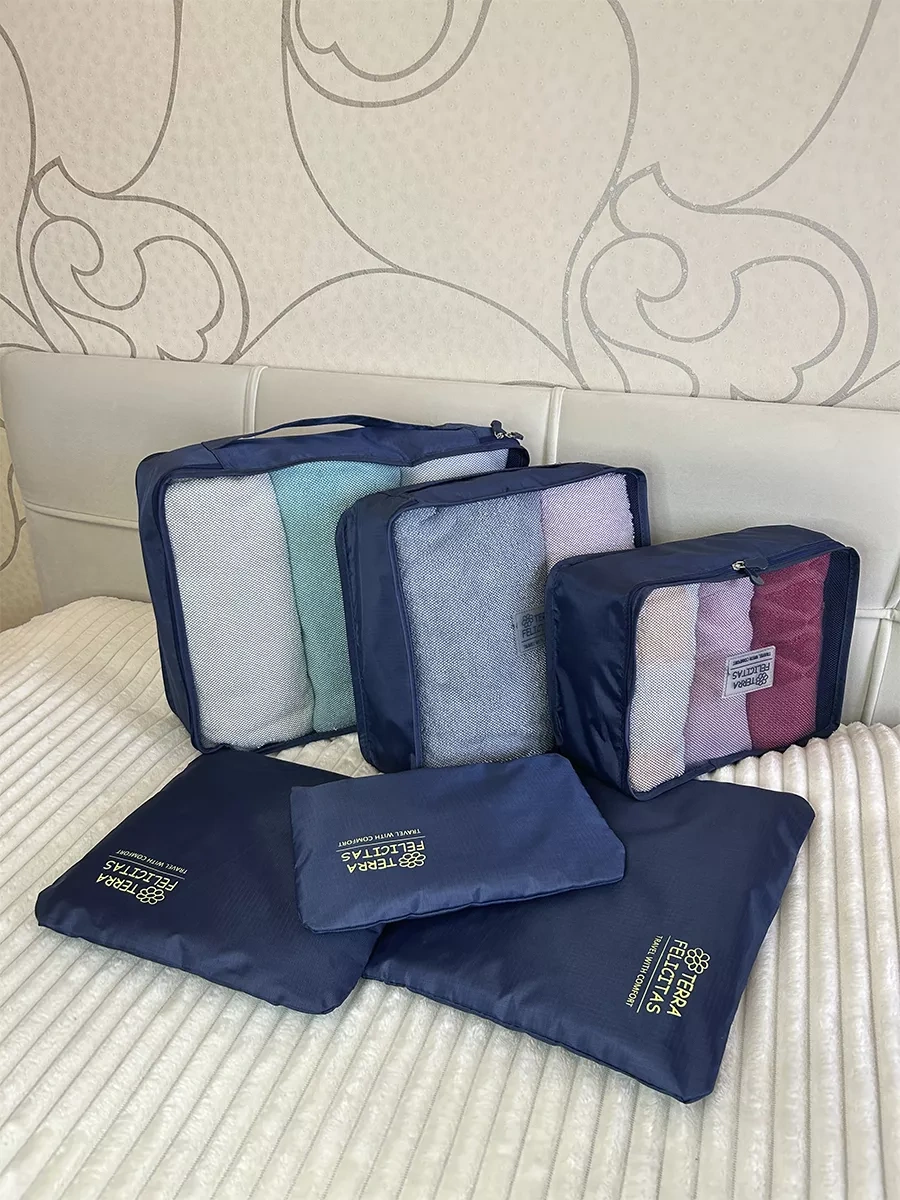 Terra Felıcıtas Seyahat İçin 6 Adet İç Çamaşırı Ve Giysi Düzenleyici Organzator 182764101 Mavi