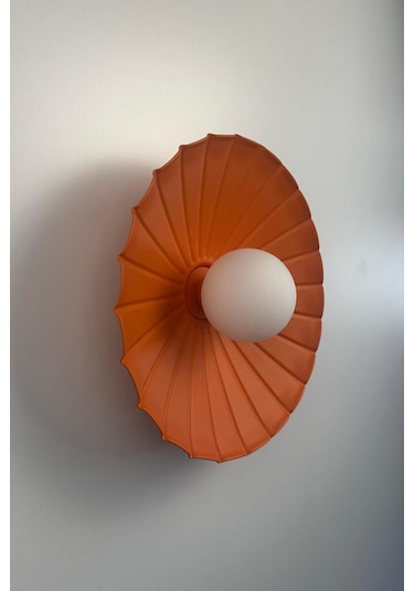 Mirvu Turuncu Metal Aplik Mutfak İç Mekan Salon Cafe Ofis Pastane Modern Dekoratif Aplikleri Turuncu