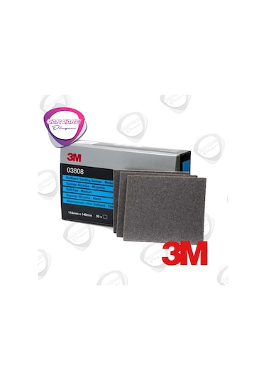 3M 3808 Tabaka Sünger Zımpara Medium 115 X 140 Mm 1 Adet