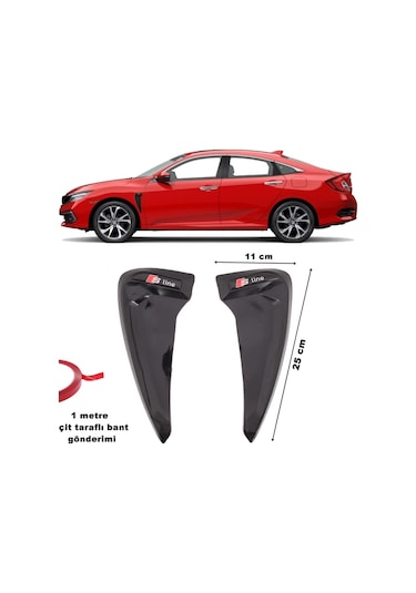 Point S Line Çamurluk Venti Piano Black Esnek Üniversal 2 Adet N11.54222