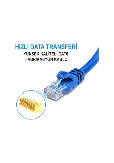Cat6 Kablosu Ethernet Lan Internet Network Kablo 10 Metre