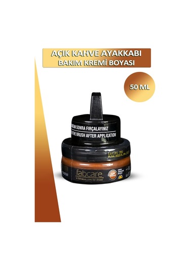 Bağcık + Fabcare Ayakkabı Bakım Kremi Boyası Cam Kavanoz Süngerli 50 Ml Set 001