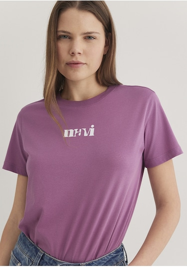 Mavi - Mavi Baskılı Pembe Tişört 1612241-70987 Pembe