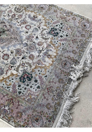 El Dokuma İpek Yün İran Tebriz Halı 210x150cm 002