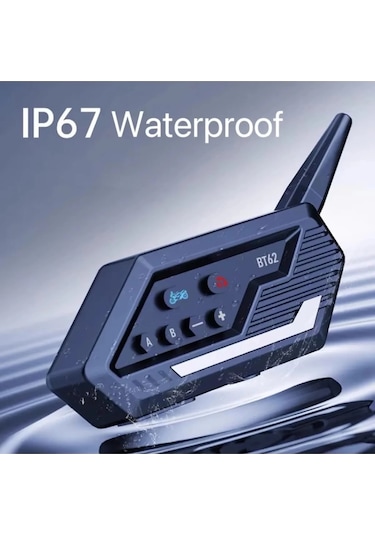 Bt62 Motosiklet Kask Kulaklığı Intercom 2 Intercom Bağlantılı