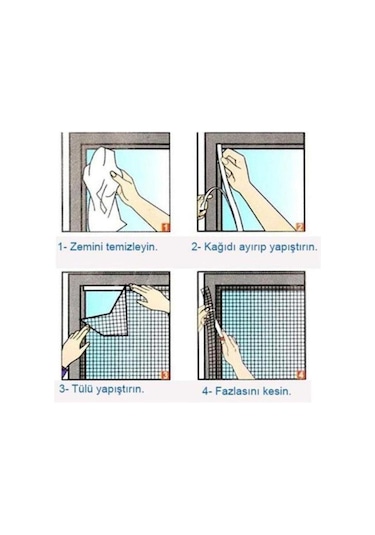 2 Adet 150x130 Cm Pencere Sinekliği Tül Sineklik Perde 150 X 130 Mıknatıslı Tül