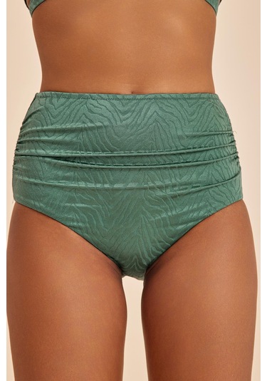 Bali Yeşil Yüksek Belli Toparlayıcı Bikini Alt Yeşil