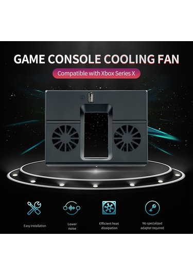 Yifomall Xbox Series X İçin 5300 Rpm Hızlı Çift Fanlı Soğutucu - Usb 5v/2a Çıkışlı Siyah