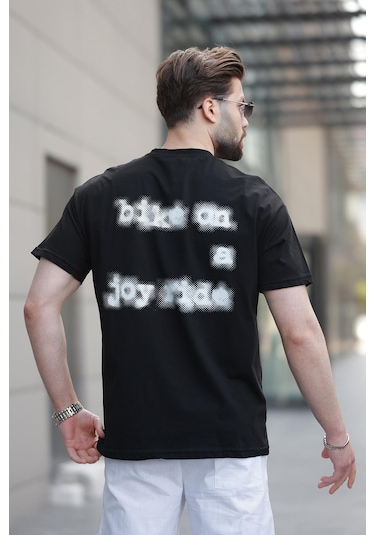 Madmext Siyah Baskılı Basic Erkek Tişört E7150 Siyah