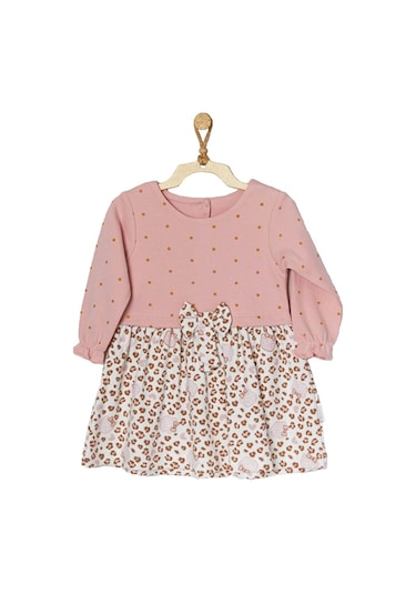 Dear_Enika Andywawa Kız Bebek Pembe Leopar Desenli 2Li Takım Set Ac22057R