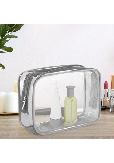Homyl Şeffaf Kozmetik Çantası Pvc Kullanılabilir