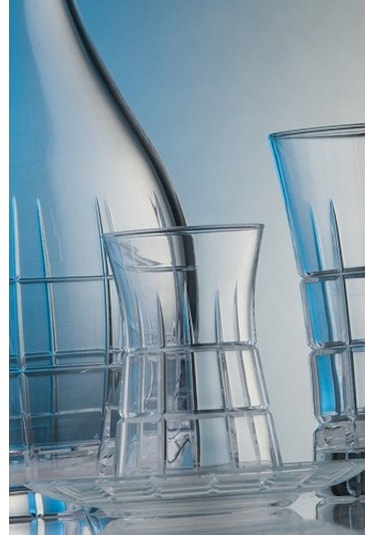 Kcd Carre 6 Kişilik 12 Parça Çay Bardak Seti Gri