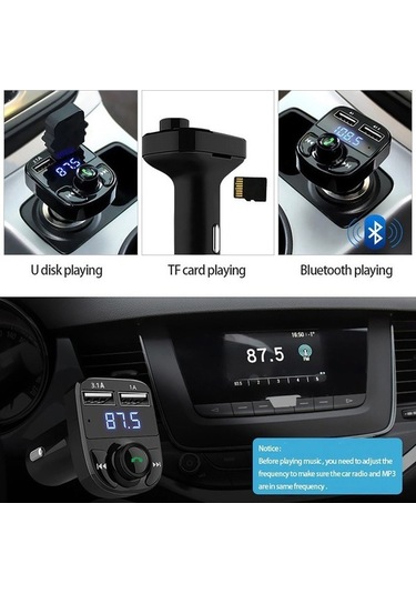 Artfulabode Verici Usb Serbest, Şarj, Mufunye Mp3 Kutulu İçi Fm Eller Çift Çalar, Bluetooth Araç - Hh