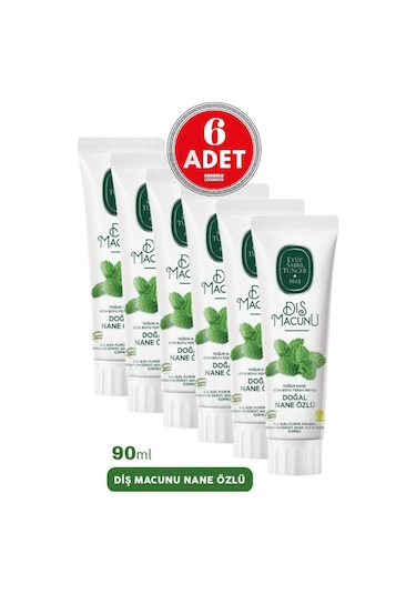 Eyüp Sabri Tuncer Doğal Nane Özlü Diş Macunu 6 x 90 ML