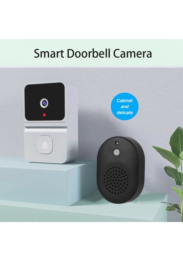 Samdoo Beyaz Akıllı Kapı Zili Kamera - Wifi, 480p Görüntü, İki Yönlü Konuşma, İr Kamerası, 50m Aktarım, Bulut Depolama, Dahili Batarya