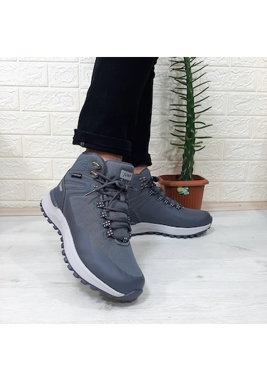 Jump 29652 Gri Renk Waterproof Kaymaz Rahat Erkek Bot 001