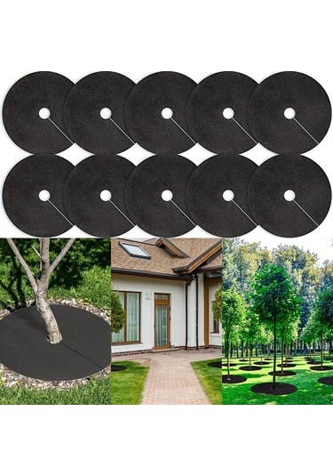 Xuweiwei 20 Adet Nefes Alabilir Ağaç Kök Koruması 42 Cm Çap Bahçe Yabani Ot Örtüsü