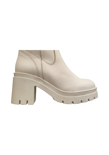 Venüs 2351307k Kalın Platform Topuk Deri Günlük Kadın Çizme Bej