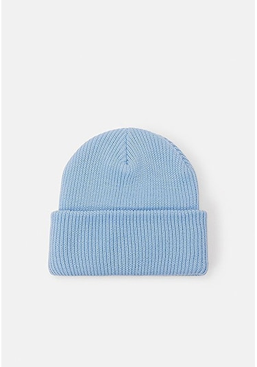 Eke Tekstil Unisex Mavi Fitilli Yumuşak Basic Bere Mavi