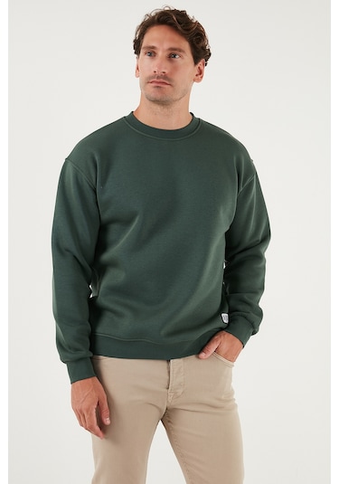 Buratti Regular Fit Bisiklet Yaka Şardonlu 2'Li Paket Erkek Sweat 5905255S2 Nefti-Nefti