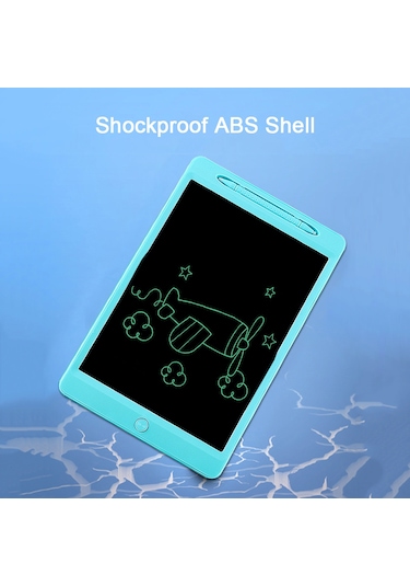 Fosenze 11.5 İnç Lcd Elektronik Yazma Tahtası, Tek Tuşla Silme Ve Kilitleme Özelliği, Çift Uçlu Fırça, Şarjlı İç Pil, Siyah Monokrom Ekran Diğer