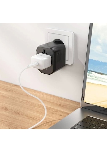 Hoco AC15 20 W PD QC 3.0 Hızlı Şarj Universal Priz