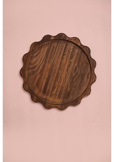 Fam Wood Art Büyük Boy Ahşap Sunumluk Ve Supla %100 Çam Kahverengi