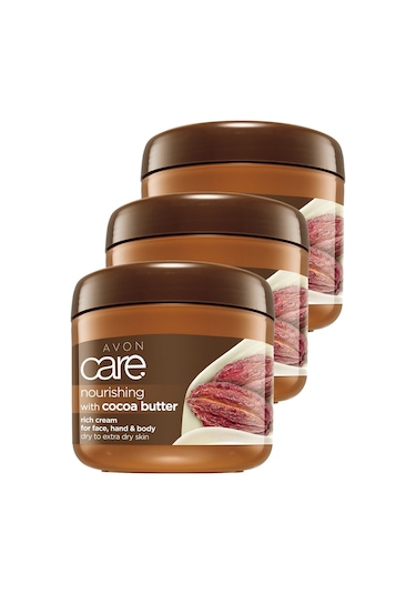 Avon Care Kakao Yağı Yüz El ve Vücut Kremi 3 x 400 G
