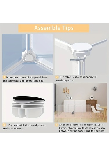 Willowhaven 8 Parça Beyaz Buzlu Film, 35x35cm Küçük Hayvan Kafesi, Pas Önleyici Yıkanabilir Çit