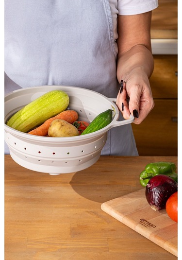 Emsan Soft Katlanabilir Büyük Süzgeç Gri