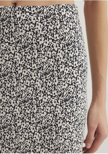 Mavi - Baskılı Midi Etek 1310583-89851 Bej