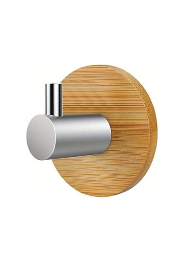 Xuweiwei Siyah 1 Adet Bambu Duvar Kancası - Mutfak Ve Banyo Havlu Askısı, Minimalist Tasarım Siyah