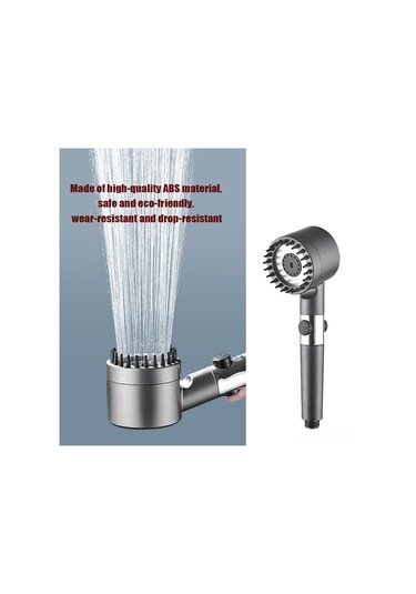 Ximistore9 Yüksek Basınçlı Masajlı Duş Başlığı - Filtreli, Ayrılabilir, Rahatlatıcı Koyu Gri