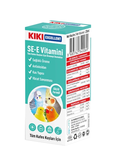Kiki Excellent Kuş Se-E Vitamini 25 ML