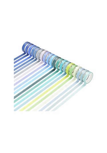 Cbtx 60 Renk/kutu 8mmx4m Saf Renk Gökkuşağı Bant El Defter Dekorasyon Çıkartma