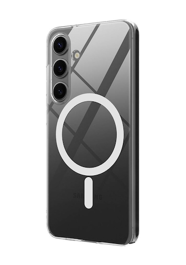 Samsung Galaxy S25 Fe İçin Magsafe İle Uyumlu Kılıf Ultra İnce Sert Pc Uyumlu Kamera Korumalı Kapak Şeffaf