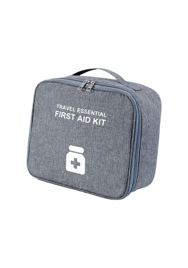 Suntek Taşınabilir İlaç Saklama Çantası Boş İlk Gri-ve-l