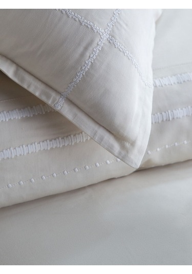 Elegance Runa Pamuk Saten Nevresim Takımı Bej Çift Kişilik Bej