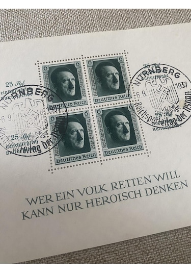 Adolf Hitler 48 Doğum Günü Damgalı Pul Bloğu 010