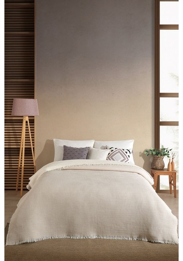 Elart Rubby Müslin Pike Çift Kişilik 210x230 Cm Vizon Vizon