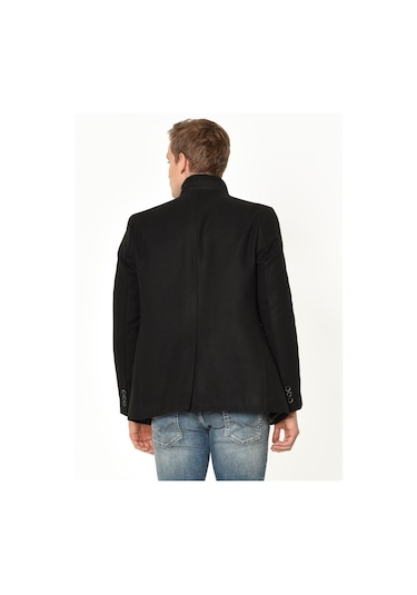 Plt8327 Dewberry Erkek Palto-Siyah