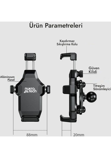 Nukrotech M25 Titreşim Modüllü Telefon Tutucu
