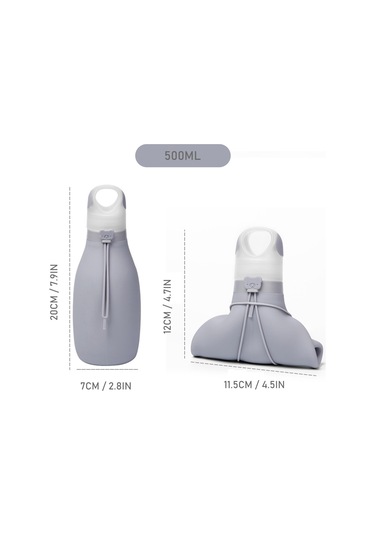 Lemestar Yeşil Silikon Katlanabilir Su Böceği - 500ml Dışarıda Kullanıma Uygun, Çekirdekli, Taşınabilir Spor Ve Seyahat Suluğu Diğer