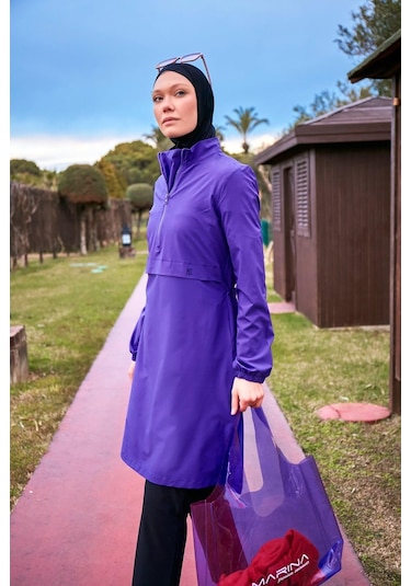 Marina M2409 Tam Kapalı Mayo-mor Mor